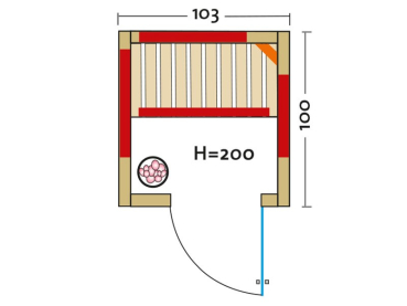 Preview: Infraworld® Infrarotkabine TrioSol Natura 103